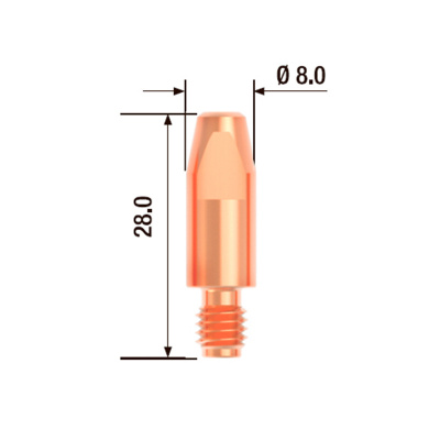 Контактный наконечник Fubag M6x28 d1,0 (FB 250/360)